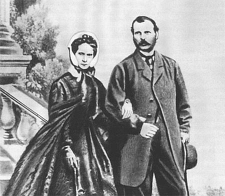 Царь Александр II (1818-1881) и его супруга царица Мария Александровна (1824-1880),