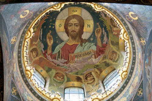 Мозаичная икона в куполе храма Спас на Крови