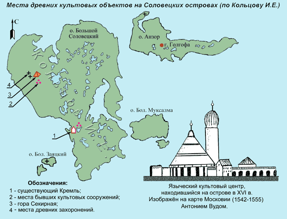 Карта Соловков